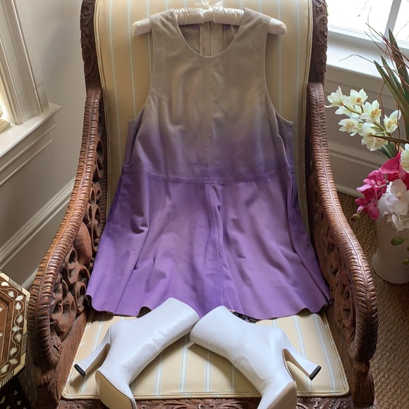 FP GOAT LEATHER SUEDE MOON BEAM MINI DRESS SZ S - Picture 15 of 16